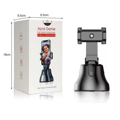Suport smart pentru telefon tip robot cameraman, urmarire automata a persoanelor/obiectelor, recunoastere faciala, rotatie 360°