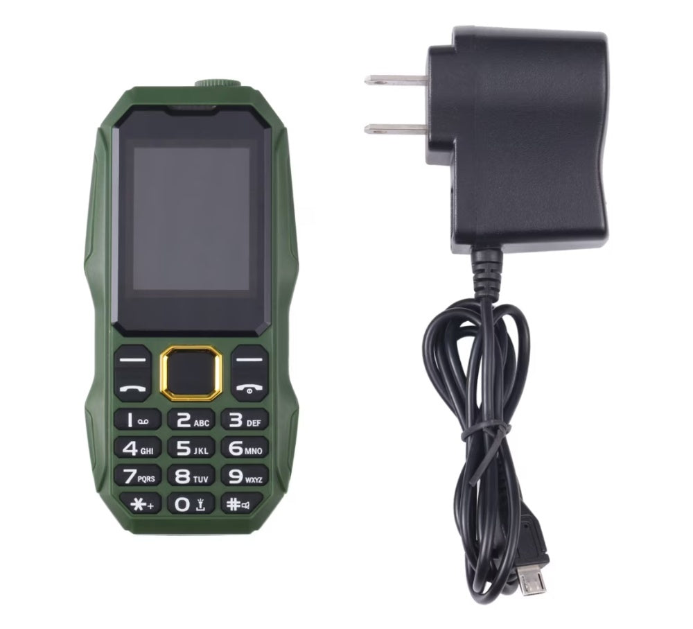 Telefon militar rezistent, dual sim, baterie puternica 13000 mAh, display color, lanterna, rezistent la socuri
