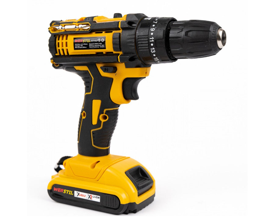 Trusa autofiletanta 24v, cu percutie, 2 acumulatori + 30 piese
