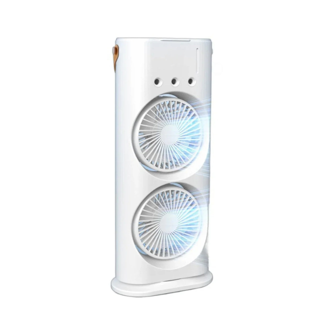 Ventilator cu Led portabil de birou cu umidificare prin pulverizare, Dimensiuni 37 X16 Cm, Alb