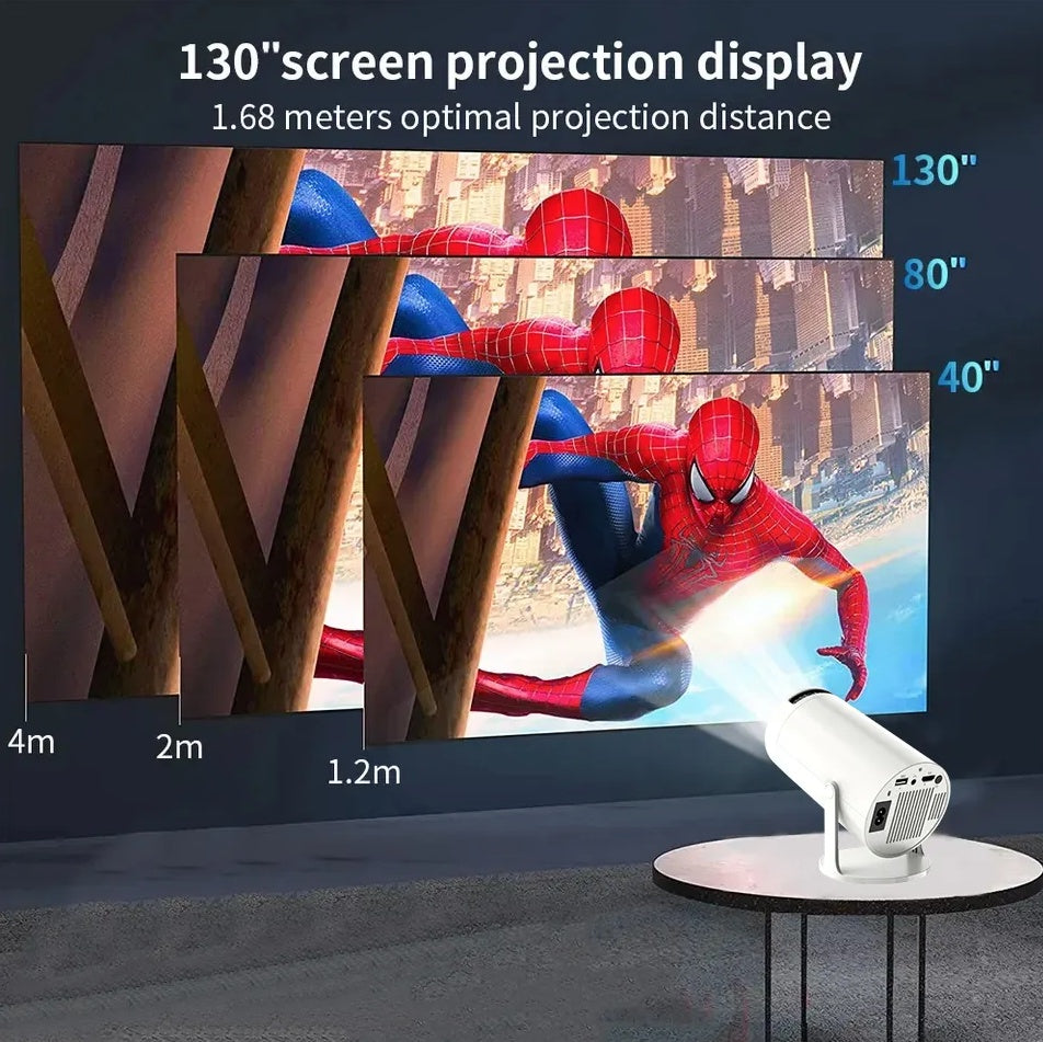 VIDEOPROIECTOR ANDROID 12 WiFi 6 Bluetooth 4K PlayStore